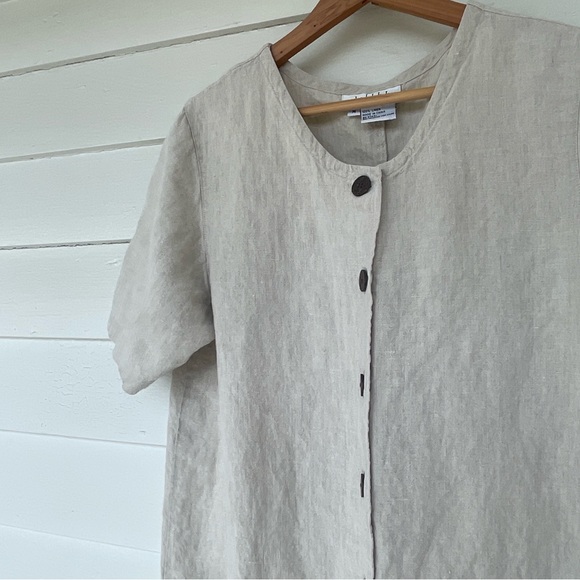 J. Jill Cream Linen Dress/Duster - Picture 2 of 6